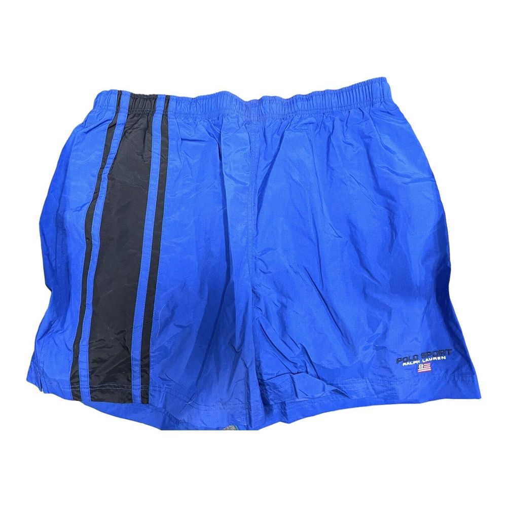 Vintage Polo Sport Ralph Lauren Original 80s 90s Lined Swim Trunks Shorts 2XL